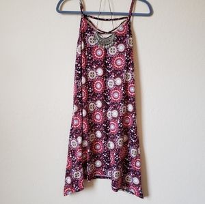 Colorful Knee-length Hippie Flower Dress